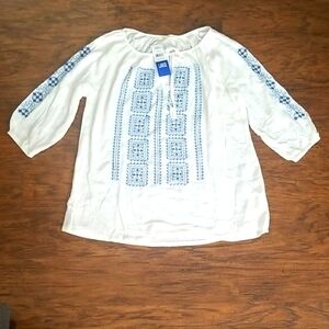 Peasant Top with 3/4 Sleeves